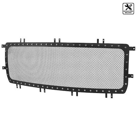 Spec-D Tuning 14-15 GMC Sierra 1500 Rivet Grille Insert HBG-SIE1415BKSS-YH